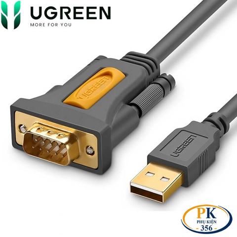 Cáp chuyển đổi USB sang RS232 COM DB9 UGREEN CR104 20223 dài 3M chíp PL2303