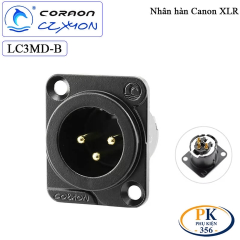 Đầu hàn Canon XLR 3 pin Coraon CZXYON KN3MX-B & KN3FX-B – Jack XLR hàn dây cao cấp