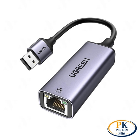 Cáp Chuyển USB 3.0 to LAN Gigabit 1Gbps Ugreen 50922 CM209 Chipset AX88179 Vỏ Nhôm Màu Ghi