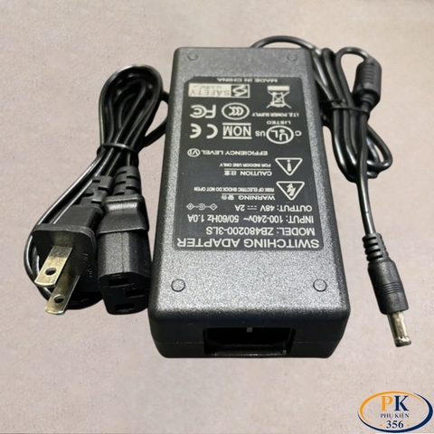Nguồn DC Adapter 48V-2A 96W ZB480200-3LS – Chân C13 – Có Đèn Báo