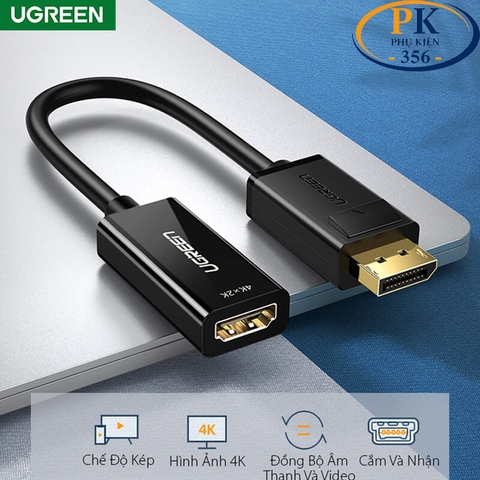 Cáp Chuyển DisplayPort Sang HDMI 4K@60Hz Ugreen 70694 Chính Hãng