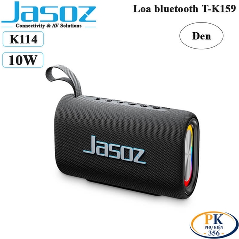 Loa Bluetooth Jasoz T-K159 K114 Công Suất 10W - Bluetooth 5.2, Hỗ Trợ TWS, FM, Thẻ TF, Chống Nước Mưa