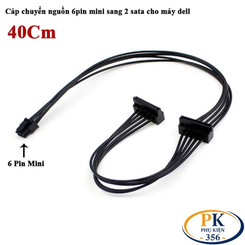 Cáp chia nguồn Mini 6Pin ra 2 SATA cho Dell Vostro 3653 3650 3655 3252 3668 3670