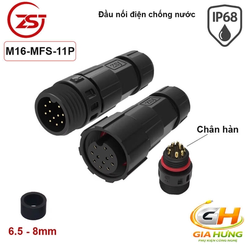 Đầu Cút Nối Dây Điện Chống Nước IP68 Chính Hãng ZSJ M16-MF Dùng Cho Dây 2–12 Lõi