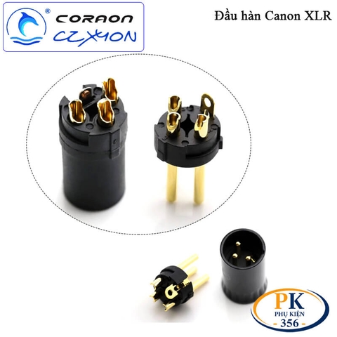 Nhân hàn XLR 3 pin Coraon CZXYON LC-3MD-B (đực) & LC-3FD-B (cái) – Nhân Canon hàn dây cao cấp