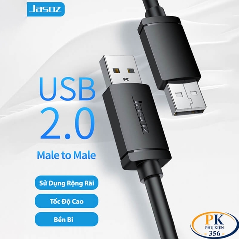 Dây Cáp USB 2.0 Hai Đầu Đực AM-AM Jasoz D107 Chính Hãng Dài 1.5M T-D127, 3M T-D144 Tốc Độ 480Mbps