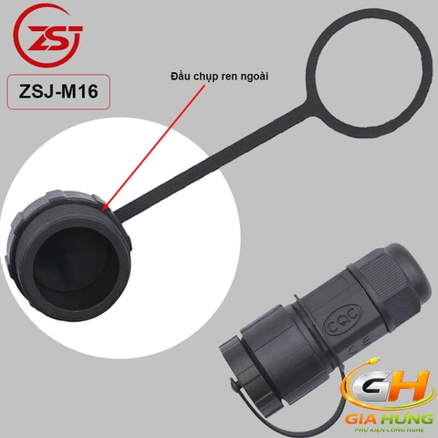 Đầu Cút Nối Dây Điện Chống Nước IP68 Chính Hãng ZSJ M16-MF Dùng Cho Dây 2–12 Lõi