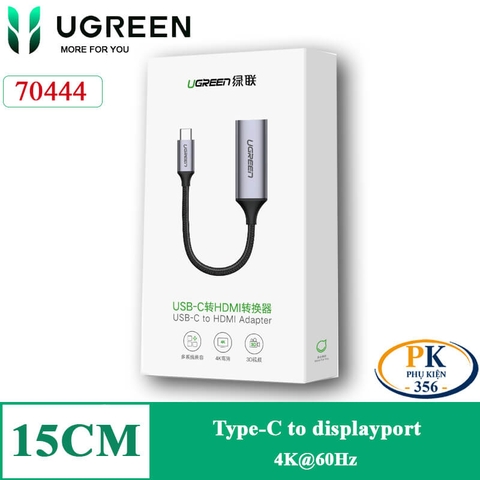 Cáp chuyển USB type-C sang HDMI 2.0 4K@60Hz CM297 chính hãng Ugreen 70444