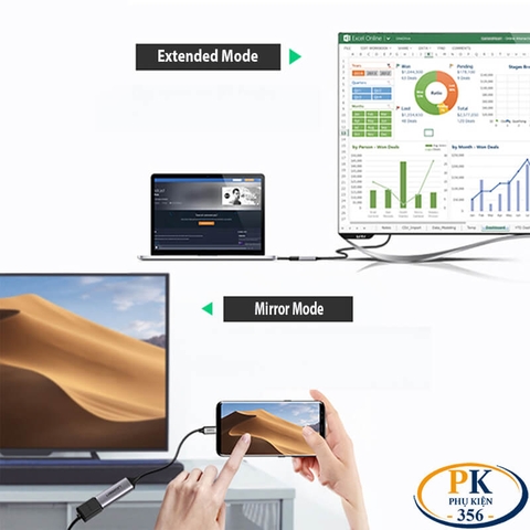 Cáp chuyển USB type-C sang HDMI 2.0 4K@60Hz CM297 chính hãng Ugreen 70444