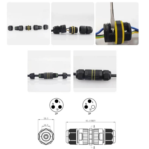 Đầu Cút Nối Dây Điện Chống Nước IP68 Eweichat EW-M16 Cho Dây Ø 8.5mm