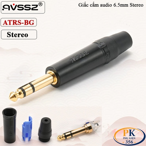 Giắc Hàn Audio 6.5mm mono TS AVSSZ ATS6.5-BG Mạ Vàng
