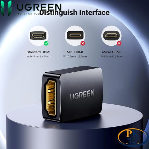 Đầu nối HDMI 2 đầu cái chính hãng Ugreen 20107 (HDMI Female to Female)