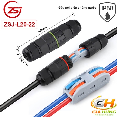 Đầu Nối Dây Điện Chống Nước IP68 – Loại 2 Vào 2 Ra & 3 Vào 3 Ra (Quick Connector Push-in)
