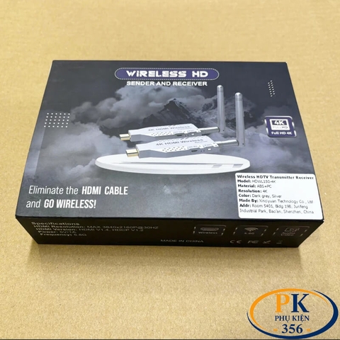 Bộ Chia HDMI Không Dây 1 Ra 2 HDWL150-4K 4K@30Hz Khoảng Cách 150m Băng Tần Kép 2.4G/5G