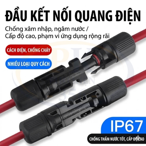 Đầu Nối MC4 1000V 30A Chống Nước IP67 Dùng Cho Điện Mặt Trời