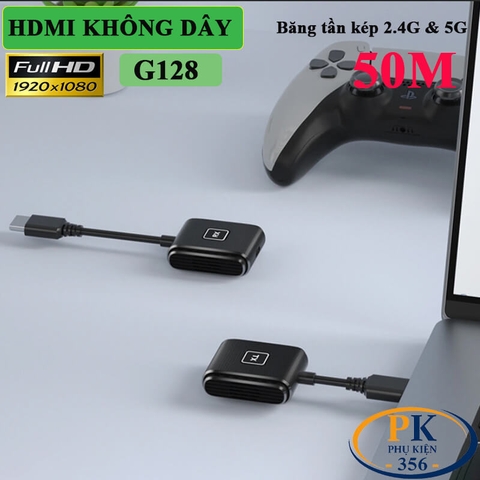 Bộ Thu Phát HDMI Không Dây G128-HD Full HD 1080P – Truyền Tín Hiệu 50m, Băng Tần Kép 2.4G/5G