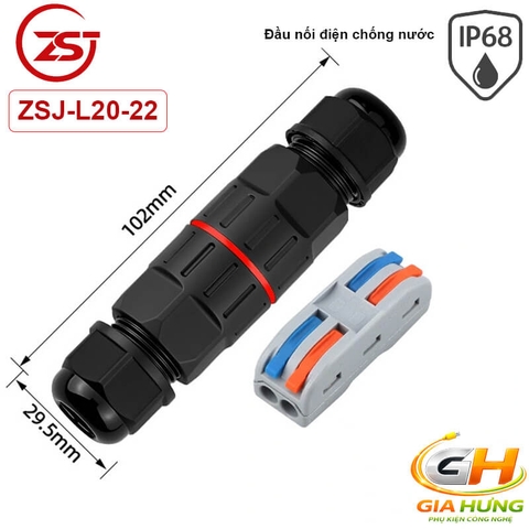 Đầu Nối Dây Điện Chống Nước IP68 – Loại 2 Vào 2 Ra & 3 Vào 3 Ra (Quick Connector Push-in)