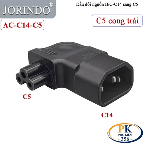 Đầu chuyển nguồn C14 sang C5 JORINDO model AC-C14-C5 - Bẻ góc