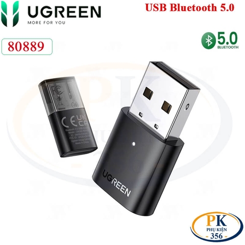 USB Bluetooth 5.0 Ugreen 80889 Chính Hãng Kết Nối 5 Thiết Bị Cho PC Laptop