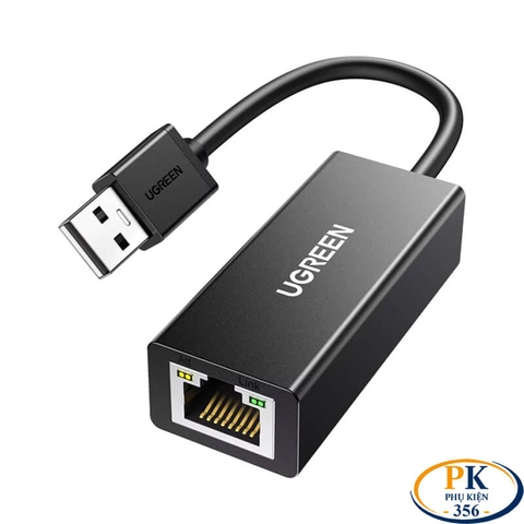 Cáp Chuyển USB 2.0 to LAN 10/100Mbps Ugreen 20254 CR110 Chipset AX88772A (Màu Đen) 20253 màu trắng