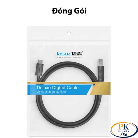 Dây Cáp Máy In USB Type-C 2.0 Sang USB BM Jasoz D121 T-D212 Dài 1.5M Chính Hãng Tốc Độ 480Mbps