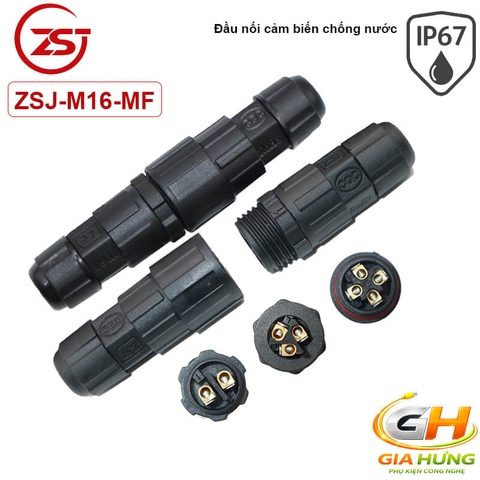 Đầu Cút Nối Dây Điện Chống Nước IP68 Chính Hãng ZSJ M16-MF Dùng Cho Dây 2–12 Lõi