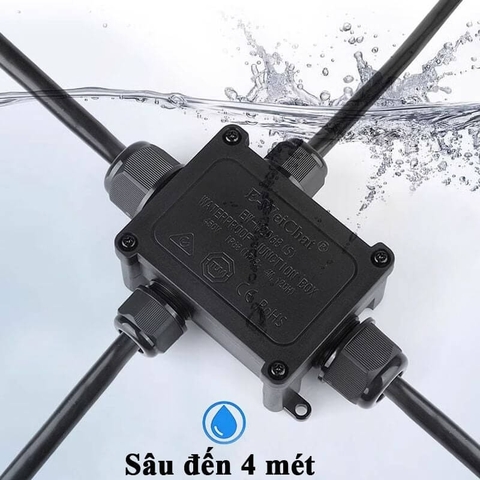 Hộp Nối Điện Chống Nước 4 Ngả chia 2 phía IP68 E-Weichat EW-M2068S-4T Chính Hãng