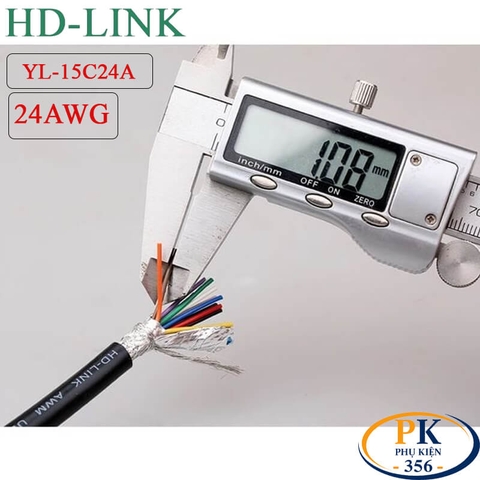 Dây tín hiệu 15+1 lõi 24AWG làm cáp COM DB15 RS232 chính hãng HD-link YL-15C24A