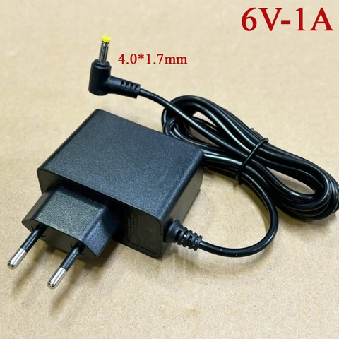 Củ nguồn DC Adapter 6V-1A chân cắm tròn 4.0×1.7mm dùng cho máy đo huyết áp ZB060100-1EU