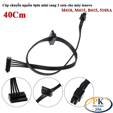 Cáp nguồn 4Pin mini sang 2 SATA cho cây đồng bộ Lenovo M410 M415 B415 510