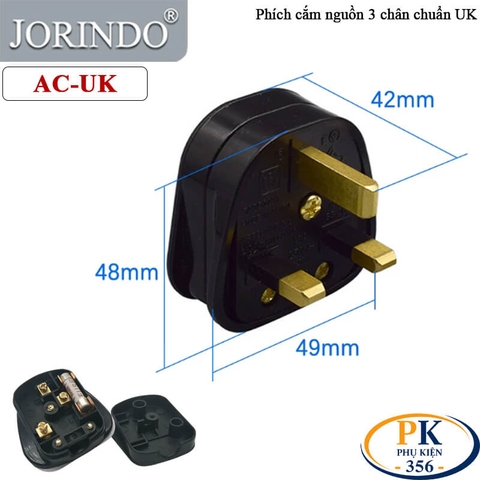 Đầu phích cắm nguồn 3 chấu UK 250V/10A | Cho UPS, máy tính, adapter – An toàn & bền bỉ