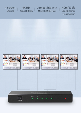 Bộ chia HDMI 1 ra 4 chuẩn 4K@30Hz chính hãng Ugreen 40202