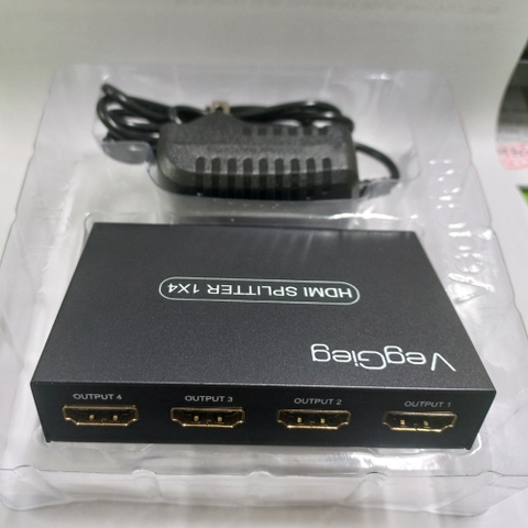 Bộ chia cổng HDMI SPLITTER 1 ra 4 4K Veggieg V-HD07