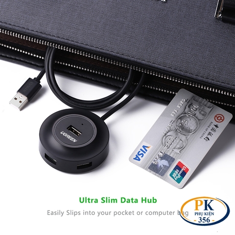 Bộ chia hub USB 2.0 4 cổng dây dài 1M Ugreen 20277 CR106