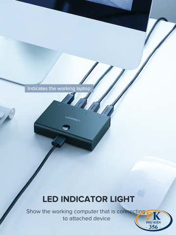 Bộ chia sẻ máy in 4 cổng Ugreen 30346 US158