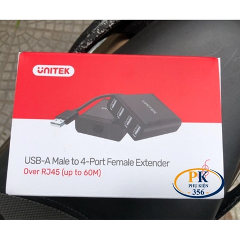 Bộ chia USB 1 ra 4 kéo dài 60M qua cáp mạng Unitek Y-2516