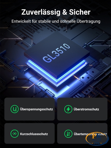 Bộ chia USB 3.0 7 cổng có công tắc và nguồn 12v Ugreen 90307 Cm481