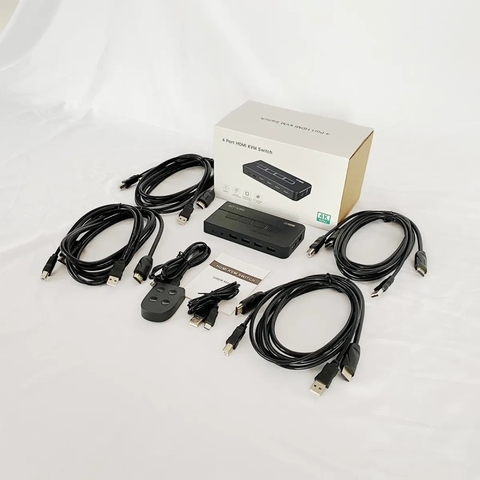 Bộ chuyển mạch KVM Switch HDMI 4 cổng 1080@60Hz MT-viki MT-KH4