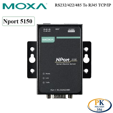 Bộ chuyển RS232 RS422/485 sang RJ45 TCP/IP Moxa Nport 5150