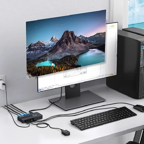 Bộ chuyển mạch KVM Switch HDMI 4 cổng 1080@60Hz MT-viki MT-KH4