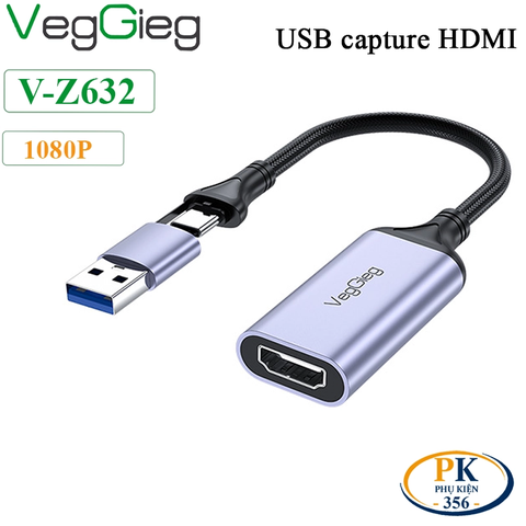 Bộ USB ghi hình capture HDMI 1080P Veggieg V-Z632