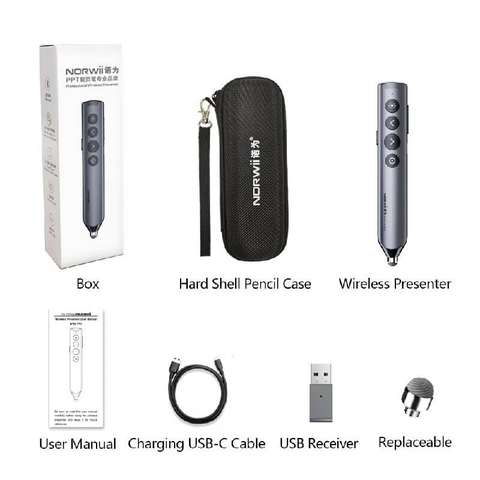 Bút Trình Chiếu Norwii N10S Pro Bluetooth Laser Xanh | Điều Khiển TV, Màn Hình LED Tương Tác