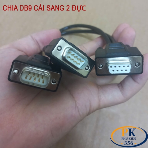 Dây cáp chia COM DB9 RS232 Cái sang 2 cổng đực dài 0.3M, 0.5M, 1M, 1.5M, 2M, 3M, 5M, 10M – HD-Link DIY 28AWG cao cấp