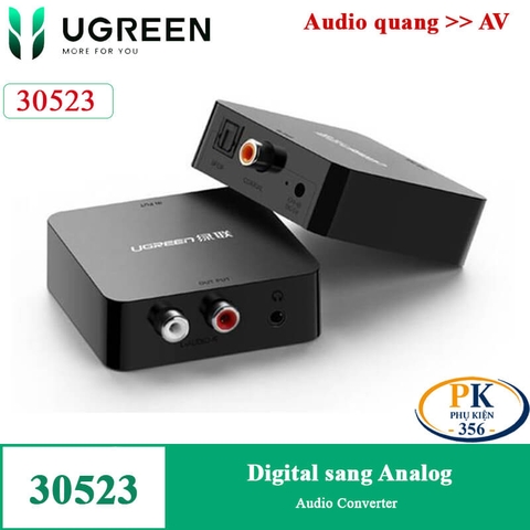 Bộ chuyển audio Quang optical Coaxial sang AV 3.5mm chính hãng Ugreen 30523