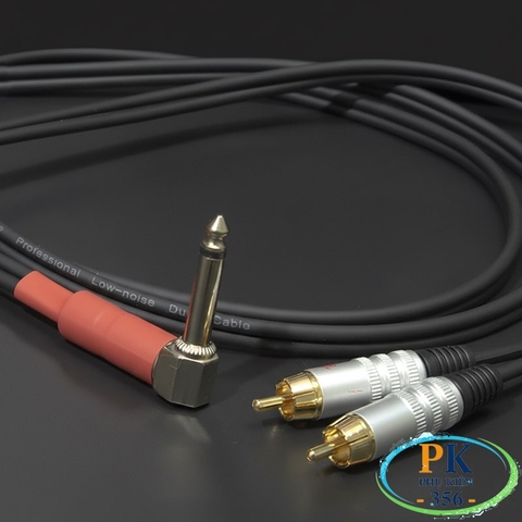 Cáp chuyển 6.35mm mono sang 2 AV RCA – DIY Soundking OFC 4N, dài 0.5m – 5m