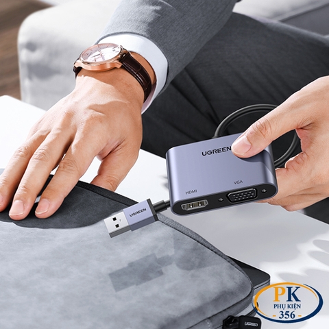 Cáp chuyển đổi USB 3,0 sang HDMI VGA Ugreen 20518 CM449