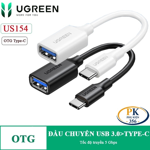 Cáp chuyển OTG USB-C sang USB 3.0 Ugreen US154 – Chính hãng, tốc độ cao