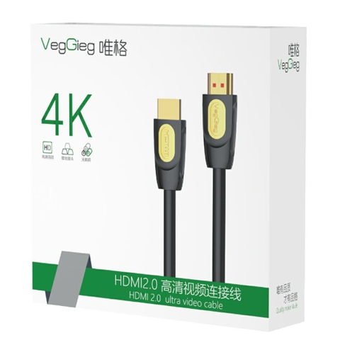 Dây cáp HDMI chuẩn 2.0 4K@60Hz chính hãng Veggieg dài 1.5M đến 30M