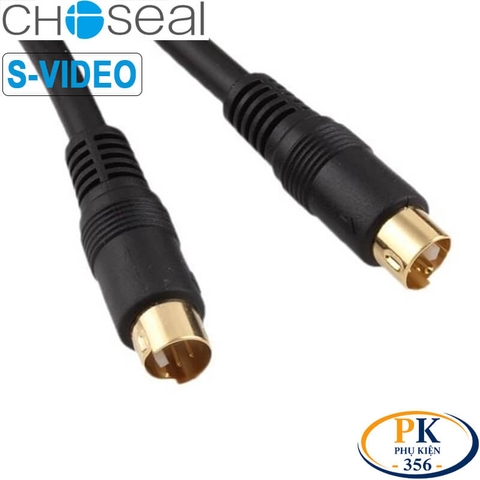 Cáp S-Video Choseal Dài 1.5M–30M Đầu Mạ Vàng – Mini DIN 4 Pin (MD4) Cho Máy Siêu Âm, Nội Soi