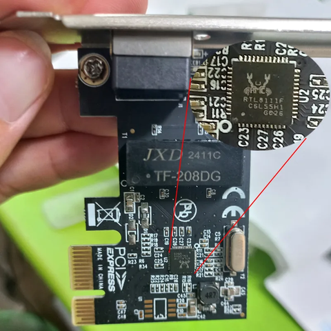 Card mạng LAN RJ45 1000 Mbps chíp RTL8111F Veggieg V-PC01